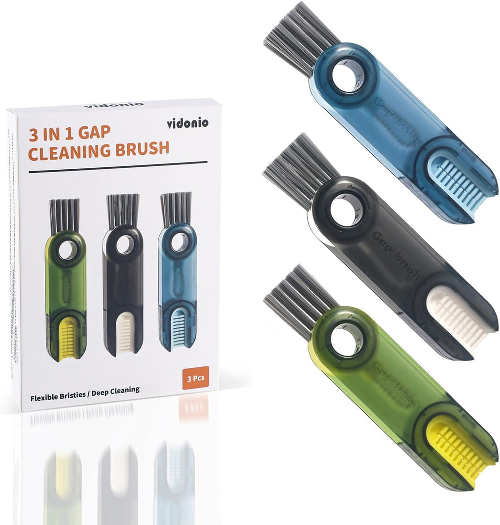 3 in 1 Cup Lid Gap Cleaning Brush Set, Multifunctional Insulation Bottle Cleaning Tools, Mutipurpose Tiny Silicone