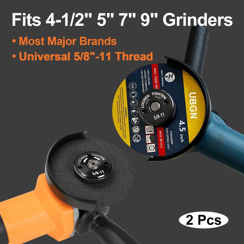 Angle Grinder Nut 5/8"-11, 2 PCS Self-Locking Flange Nuts