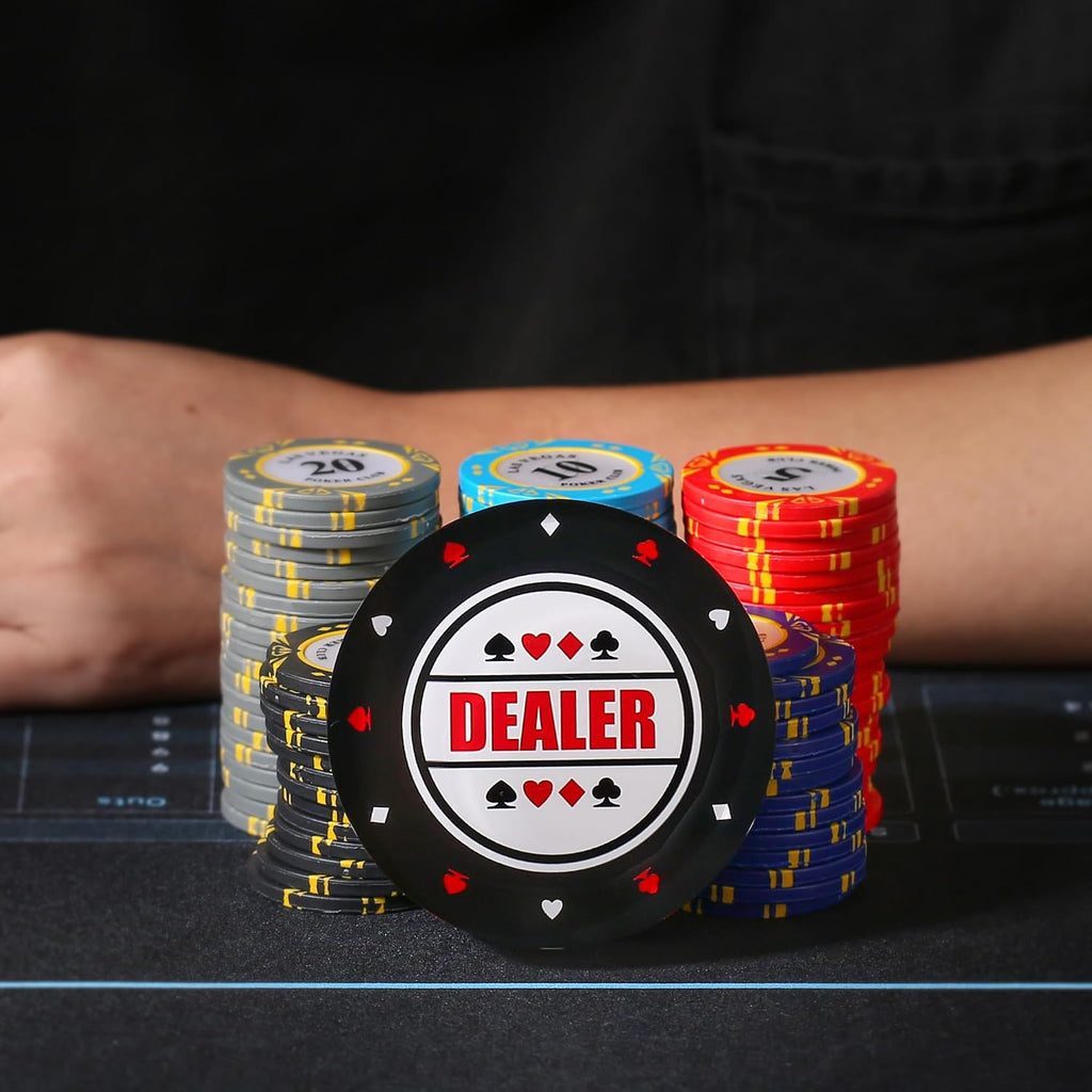 Acrylic Poker Dealer Button - Professional Casino-Grade Accessory for Home Games & Tournaments, Poker Gifts for Men