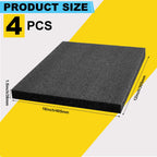 4 Pcs Customizable Polyethylene Foam Sheets 16x12x1.5"