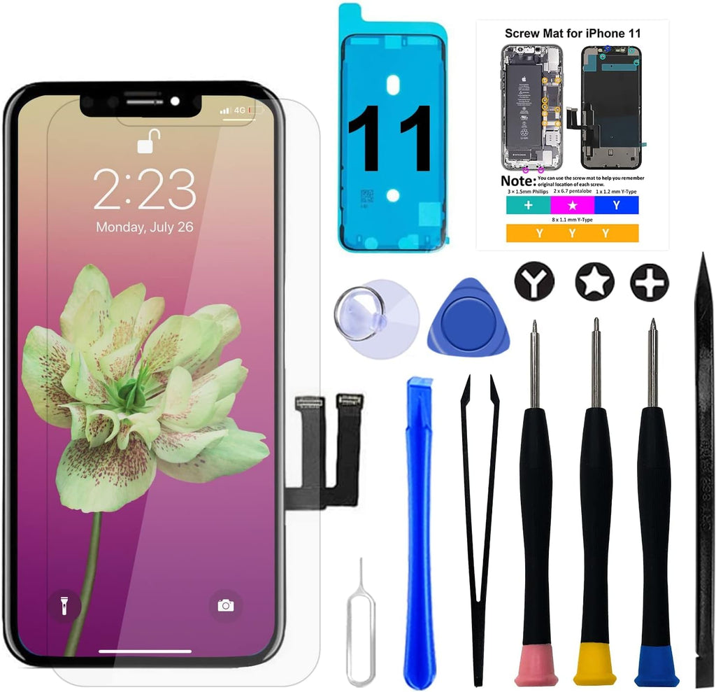 for iPhone 11 LCD Screen Replacement Kit 6.1"FHD Display Digitizer Assembly