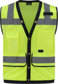 Safety Vest, High Visibility Reflective Vest for Outdoor Work | ANSI Class 2,breathable mesh,reflective strips,multi