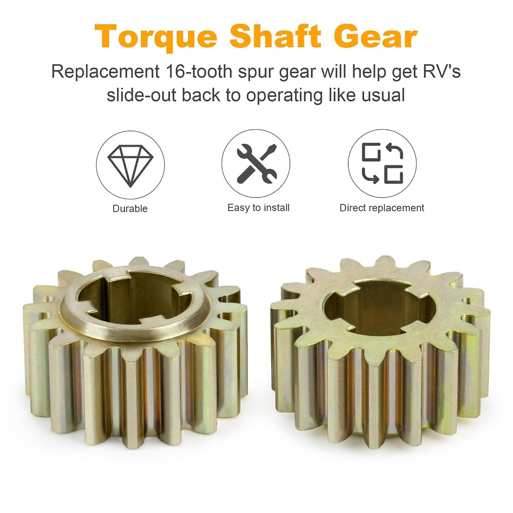 2-Pack 16 Tooth Spur Gear Compatible with Lippert 238893