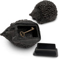 Hedgehog Key Hider Outdoor – Resin Waterproof Fake Rock Hide a Key, Secure Spare Key Holder with Secret Storage