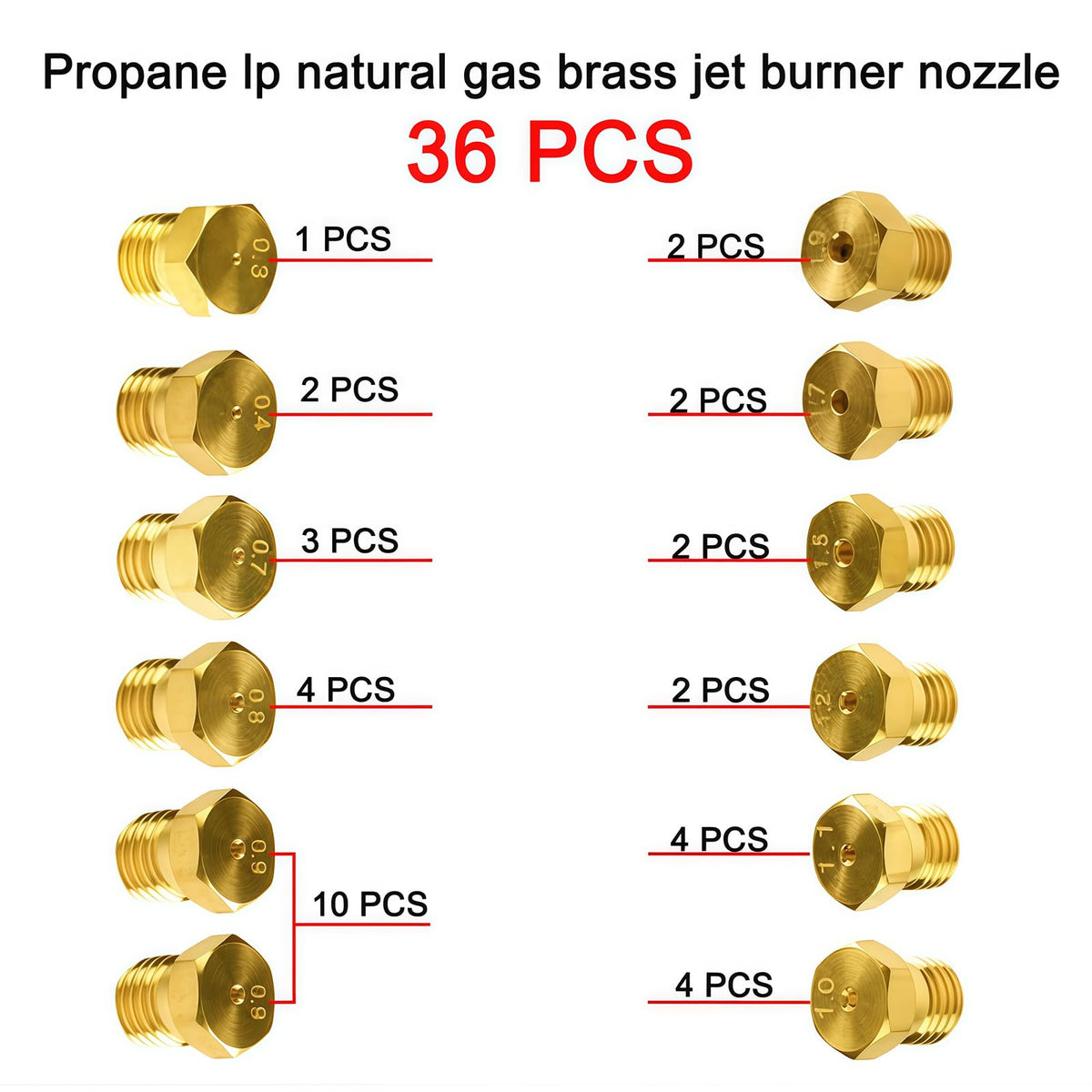 36Pcs Range Stove Oven Orifice Conversion Kit, for Range, Cooktop, Stove