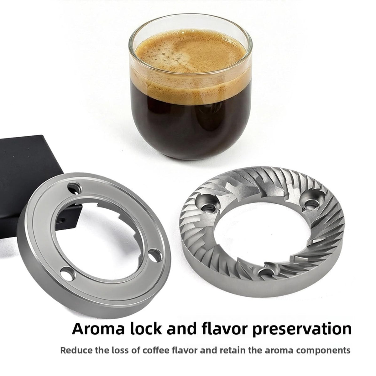 Denash Stainless Steel Grinder Burr Set for Rancilio 50MM Diameter Optimized Grinding Replacement Burrs for Coffee Lovers