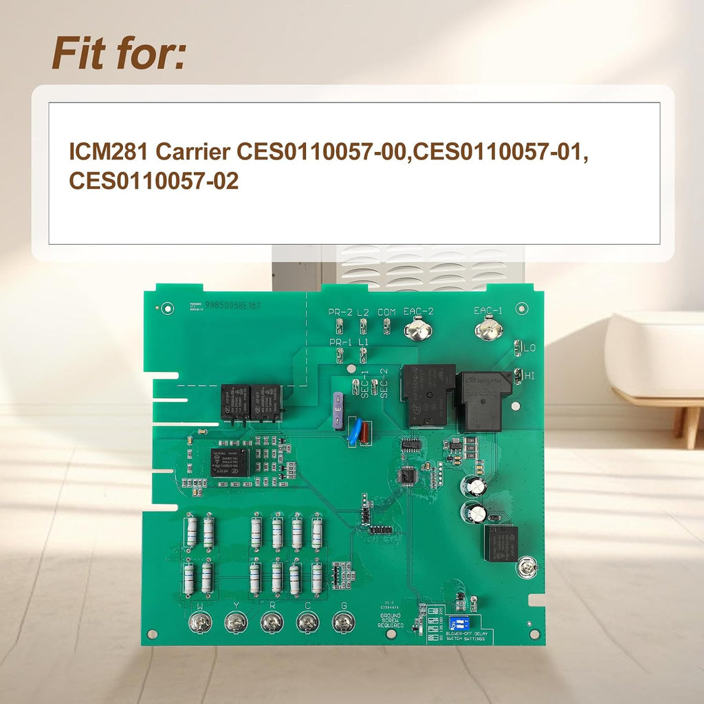 ICM281 Furnace Control Circuit Board Replacement for Carrier CES0110057-00,CES0110057-01,CES0110057-02