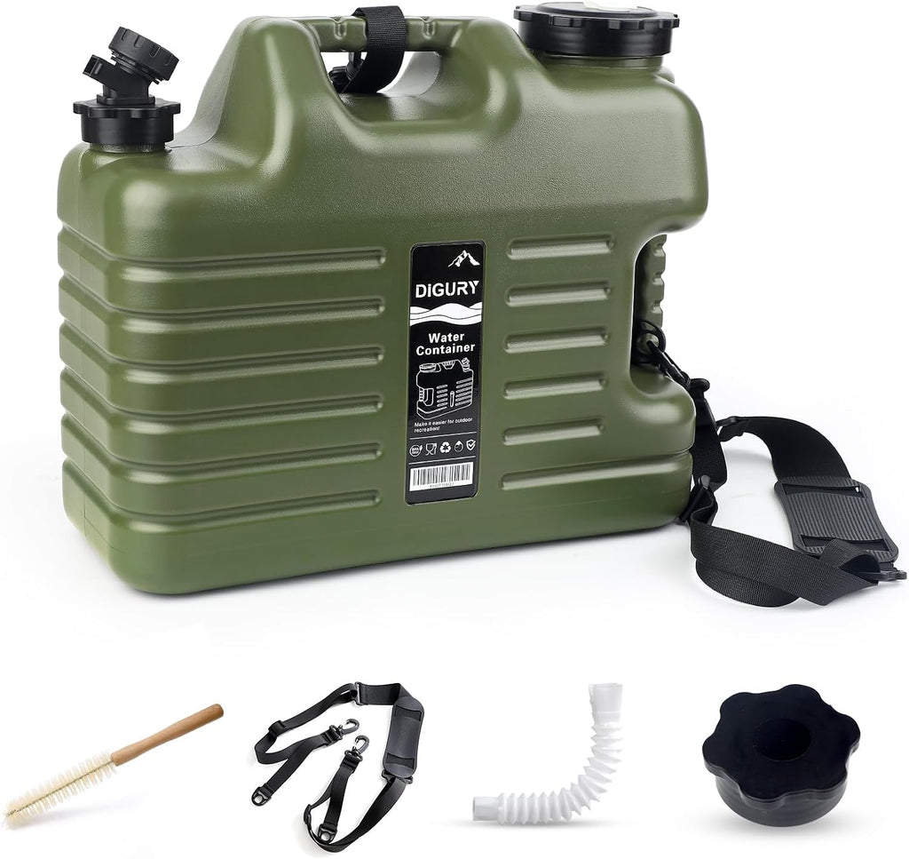 5 Gallon Water Jug, Camping Water Container BPA Free Water Storage with Spigot No Leakage Portable Emergency Water