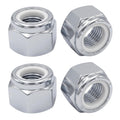 24 Pack 1/2"-13 Inch Lock Nuts,Carbon Steel Galvanized Anti-Rust Nylon Insert Locknuts,Standard Inch Thread Nylock Nuts for Bolts