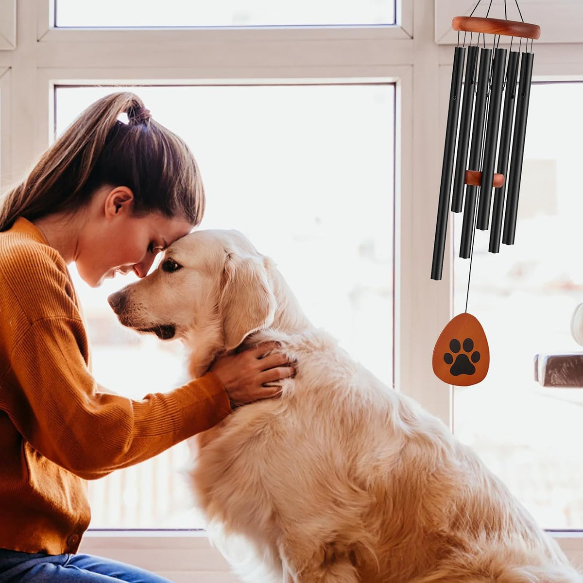 Dog Memorial Gifts for Loss of Dog, 26" Pet Memorial Wind Chime, Pet Loss Sympathy Gift, Pet Memorial Gifts for Dogs