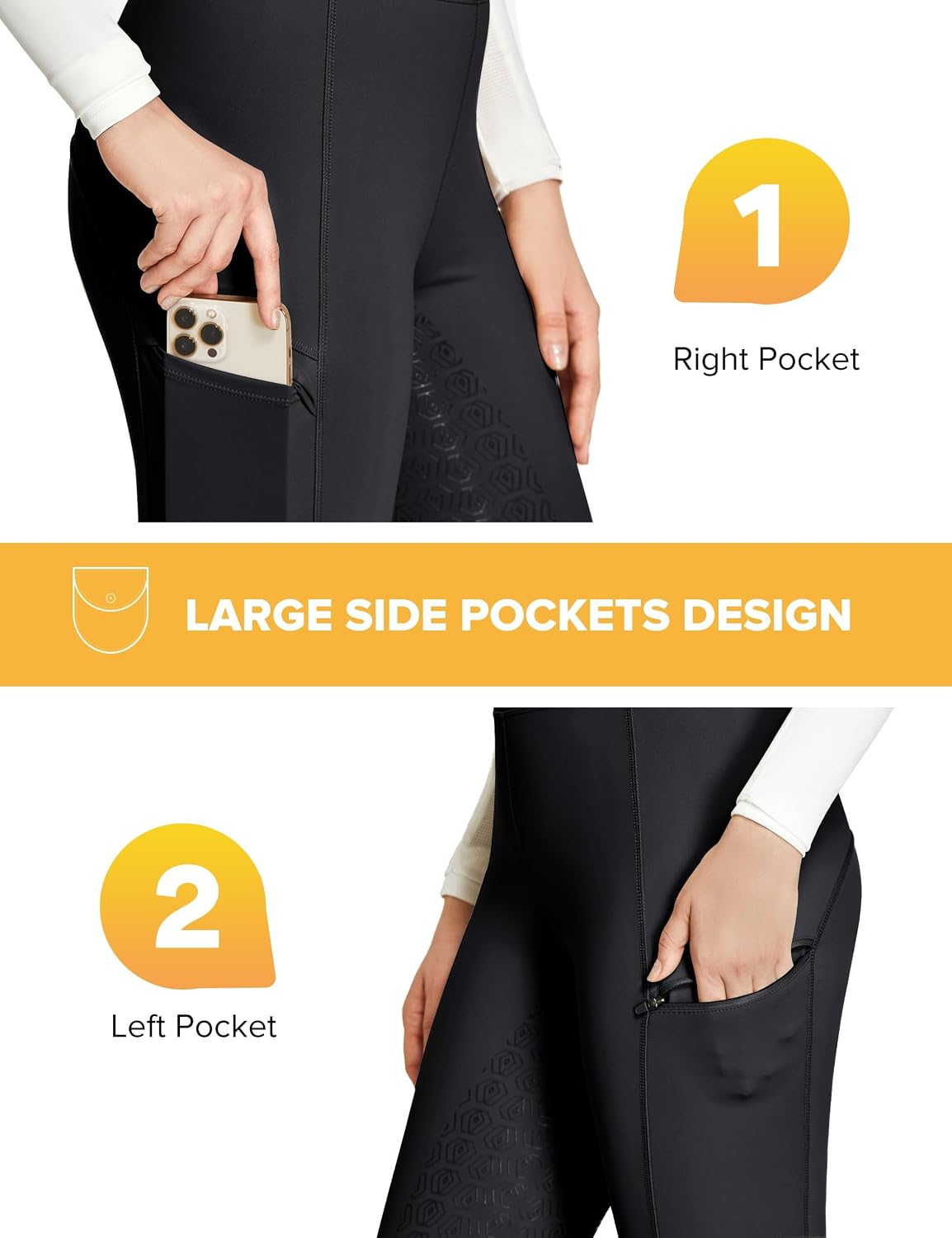 Women's Full Seat Breeches High Waist Horse Riding Pants