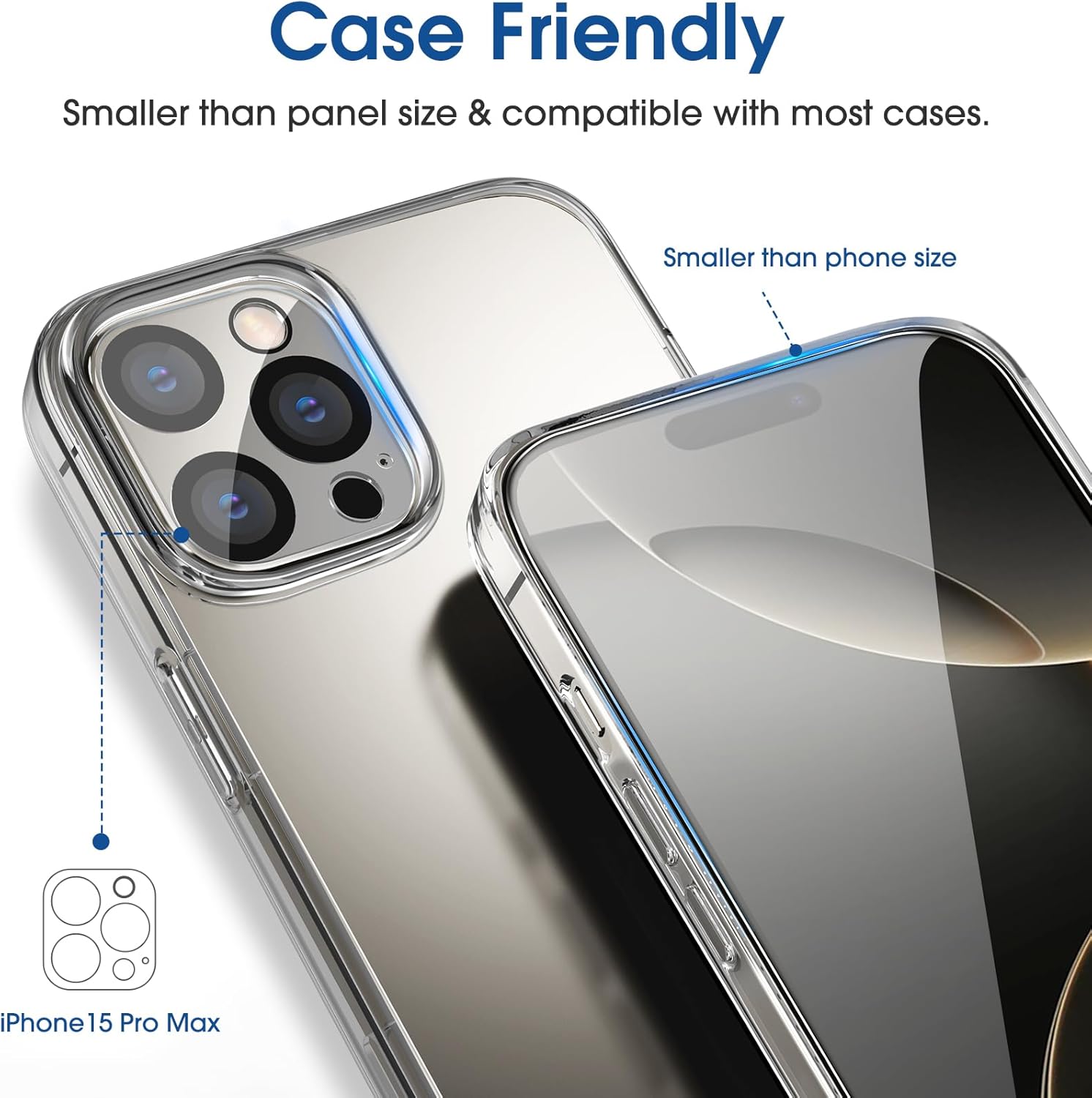 Auto-Alignment OneTouch for iPhone 16 Pro [6.3''] Screen Protector + Camera Lens Protector, Tempered Glass, 30