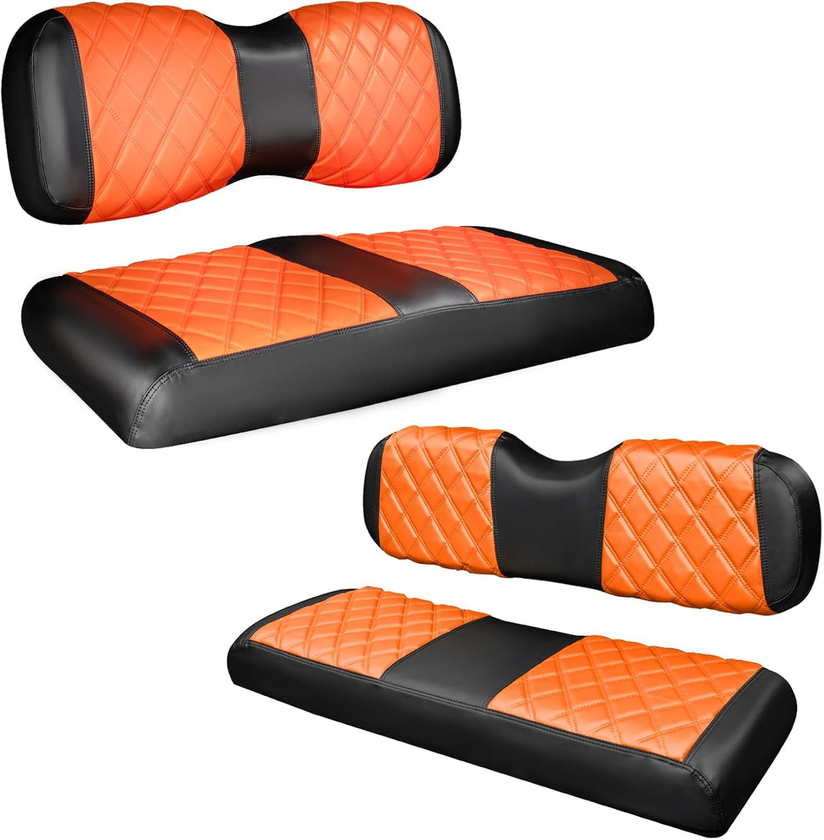 NOKINS Golf Cart Diamond Seat Covers 4-Piece for Yamaha Drive/Drive2