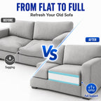 Couch Cushion Replacement, 24 x 24 x 6 in, 3-Layer High-Density Memory Foam Insert for Sofa, Chair and Bench