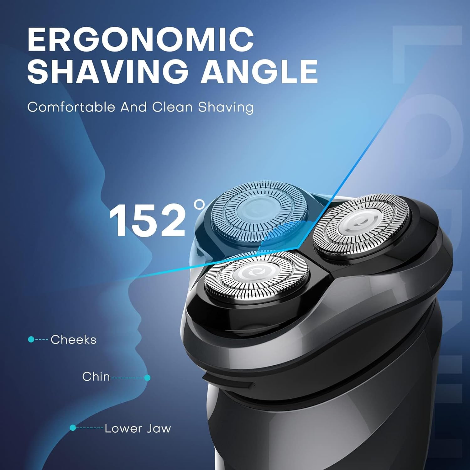 Electric Shaver for Men, 100% Washable Rotary Shaver, Men's Electric Razor | Rechargeable Waterproof, Wet & Dry