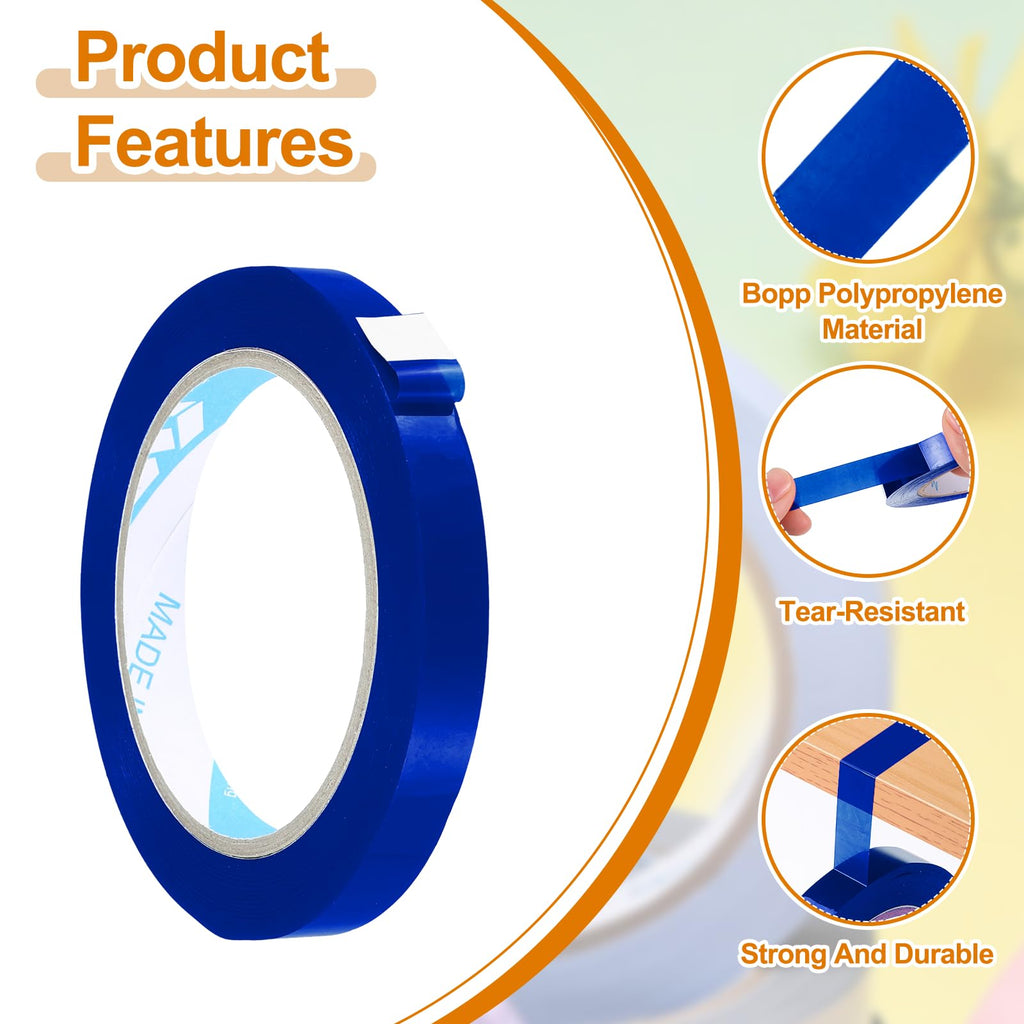 10 Pcs Poly Bag Sealing Tape, 1/2" x 100 Yard, Navy Blue