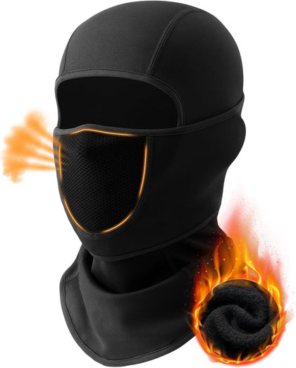 Balaclava Face Ski Mask with Movable Design for Men Women-Fleece Winter Face Covering for Cold Weather Skiing Outdoor