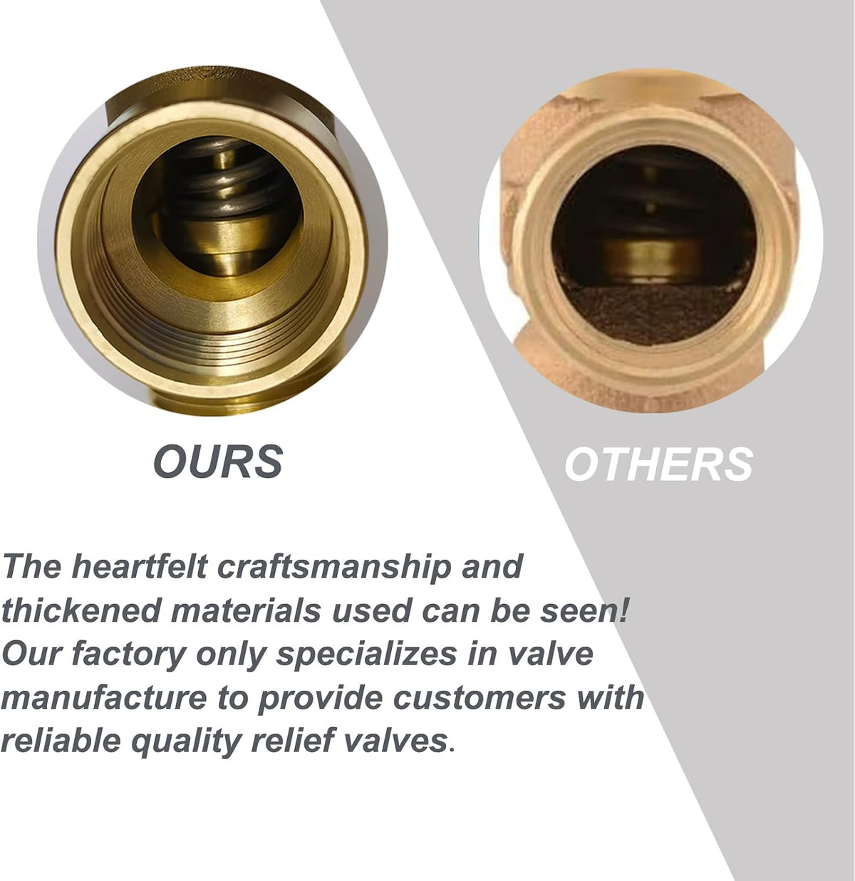 30 PSI Water Heater Pressure Relief Valve, 3/4" NPT Connection, Max Input 510,000 BTU/h, Thickened Brass Body with Stainless Steel Spring Pressure Release Valve, Use for Cold & Hot Water System