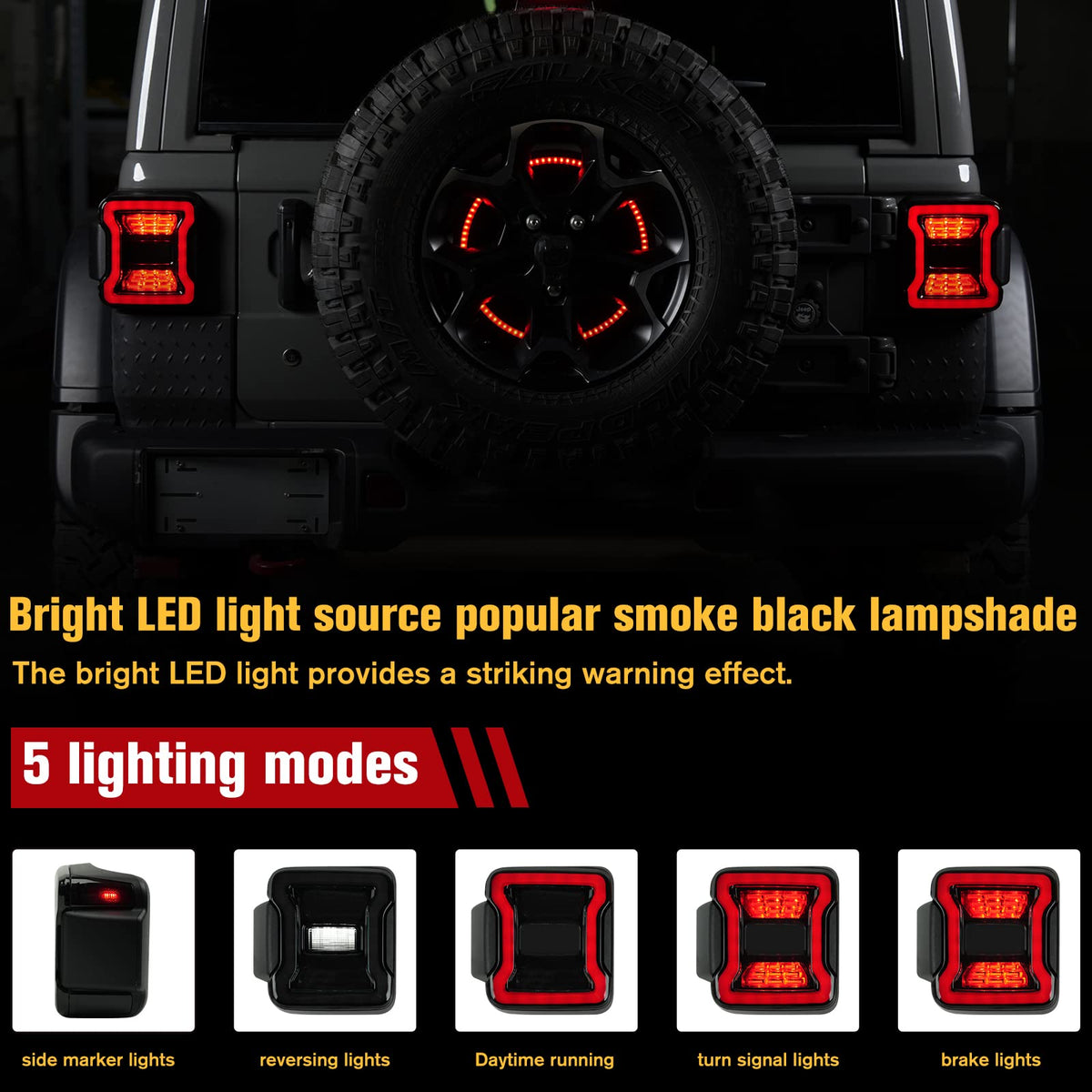 LED Tail Lights for Jeep Wrangler JL 2018-2026 Accessories