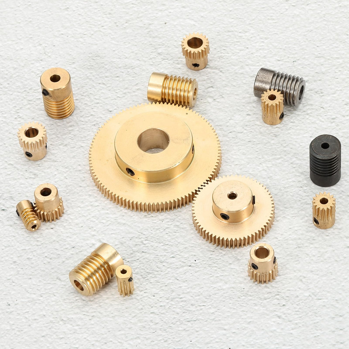 uxcell Worm Gear Set Right Rotation 40T 0.5 Module 1:40 Reduction Rate