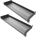 2 Pack of 1U Vented Cantilever Server Rack Mount Shelf 6" Deep