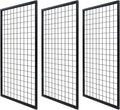 Metal Grid Wall Panels, Black Wire Grid Panel, Gridwall Display Stand, Heavy Duty Gridwall Panels for Retail Display