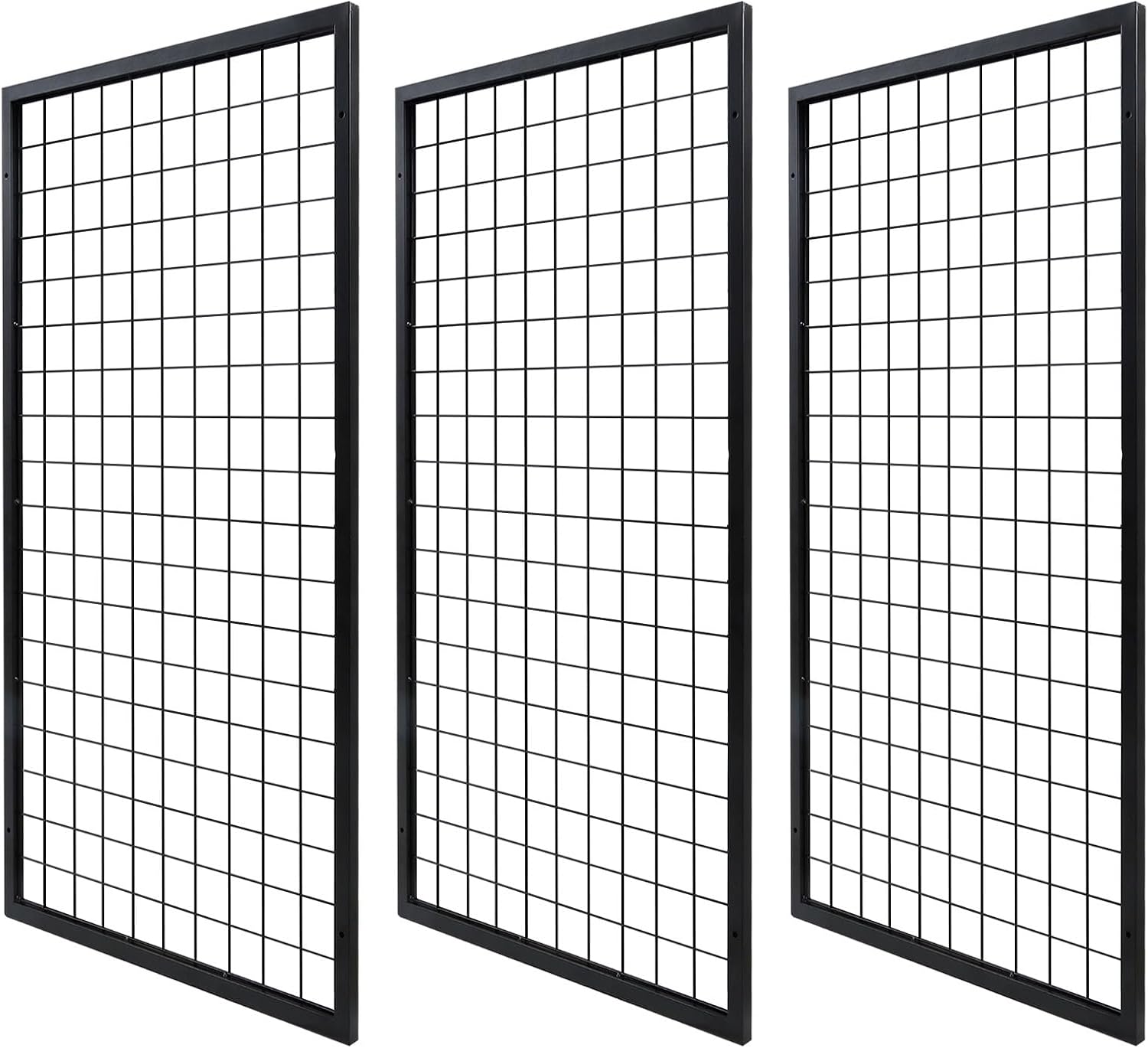 Metal Grid Wall Panels, Black Wire Grid Panel, Gridwall Display Stand, Heavy Duty Gridwall Panels for Retail Display