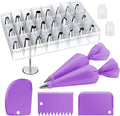 32 Piping Bags and Tips Set Frosting Piping Kit for Beginners & Pros