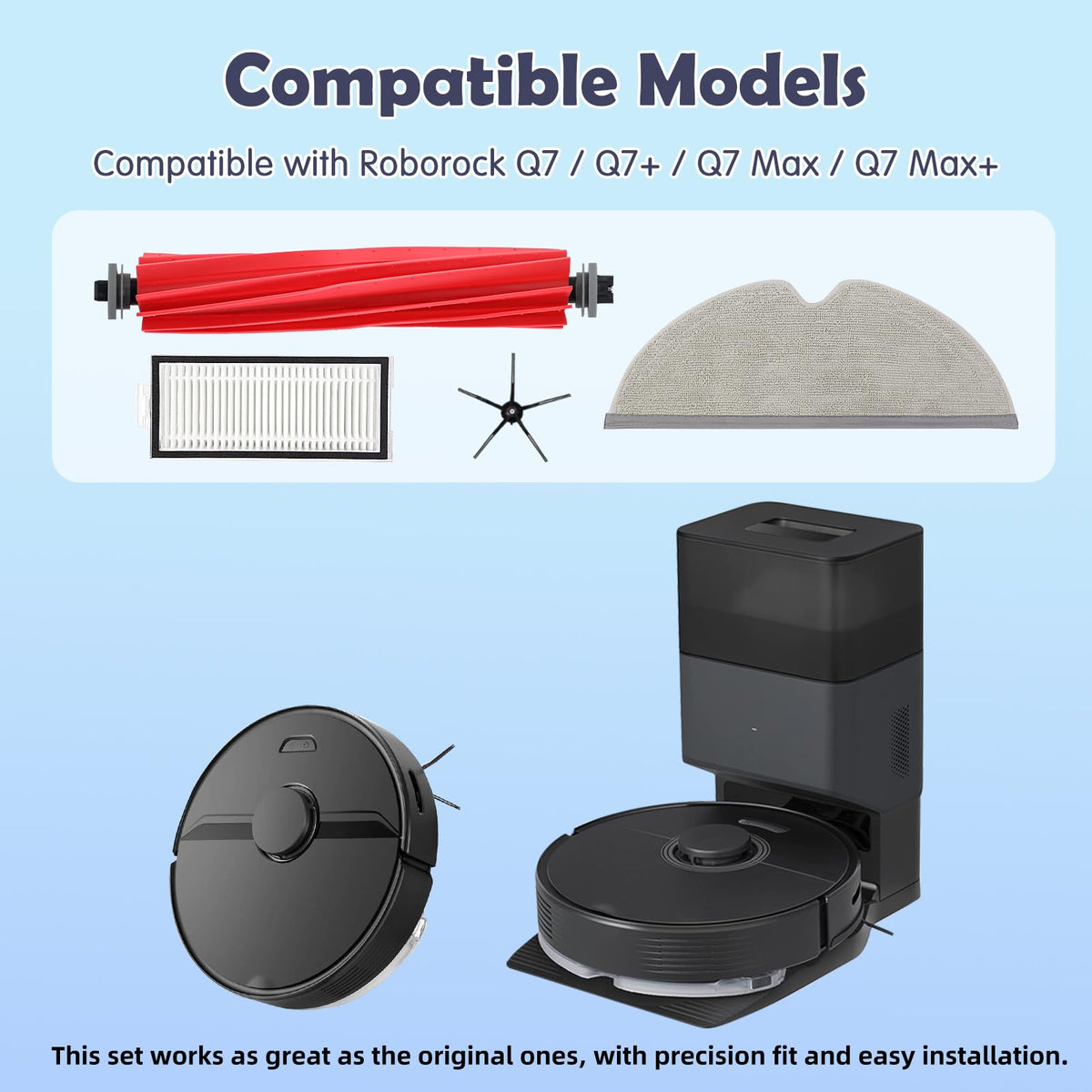Replacement Parts for Roborock Q7 / Q7+ / Q7 Max / Q7 Max+ Robot Vacuum