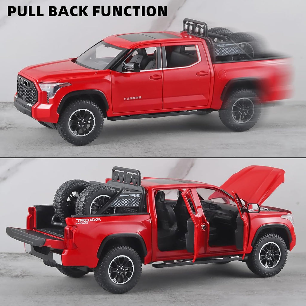 Toy Trucks for Boys 1/24 Compatible with Toyota Tundra | Diecast Metal Model Toy Pickup Truck Pull Back Car Model