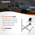 Front Passenger Power Window Regulator with Motor fit for Dodge Ram (02-08)