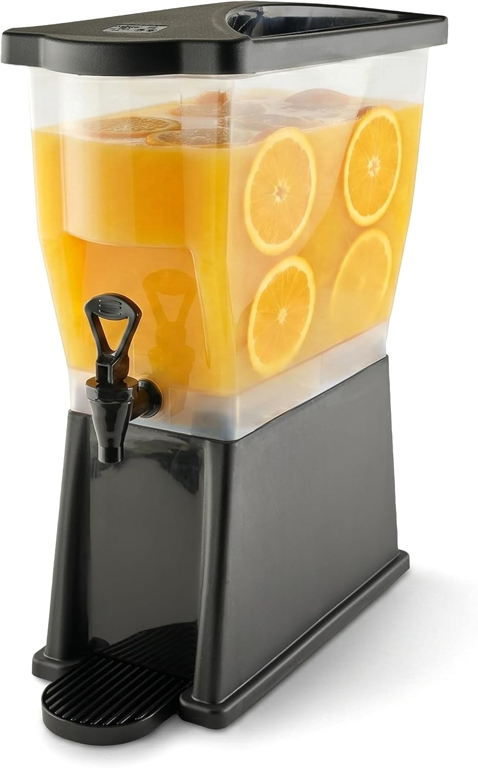 3 Gallon Slim Plastic Beverage Dispenser with Base