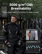 Motorcycle Rain Suits for Men with Dual Breathable System
