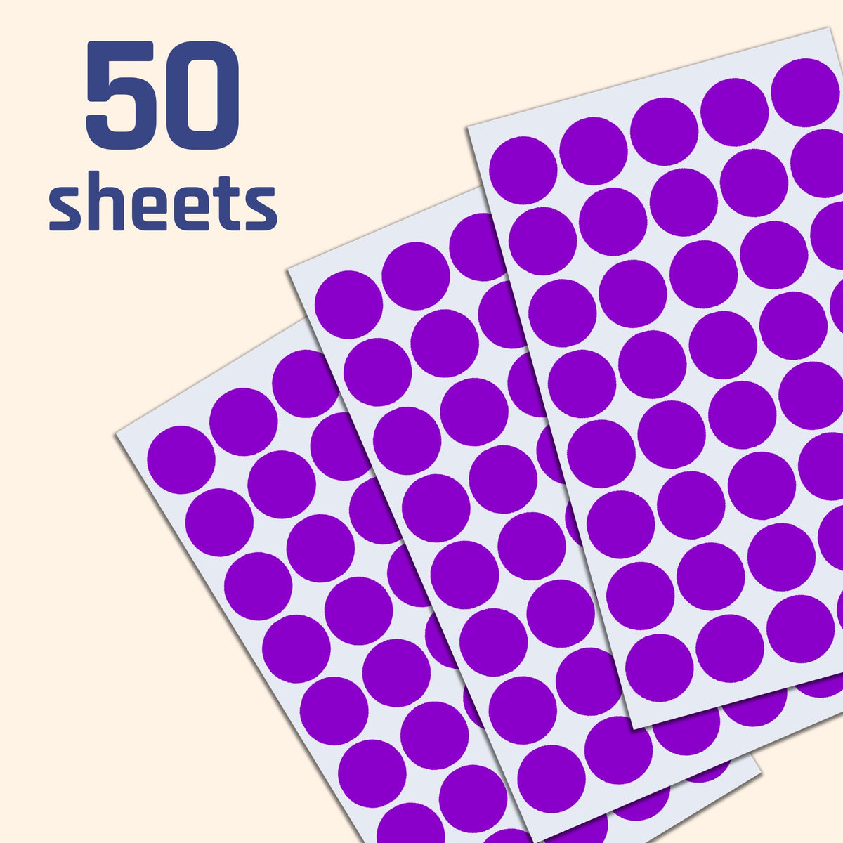 2000 Pack, 3/4" Round Dot Stickers Circle Labels - Purple