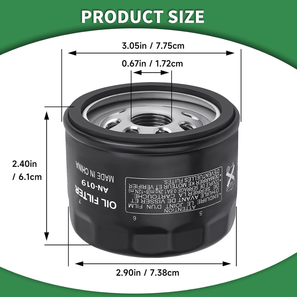 49065-0721 Oil Filter 49065-7007 for Kawasaki FR FX FS Engine, 2PCS