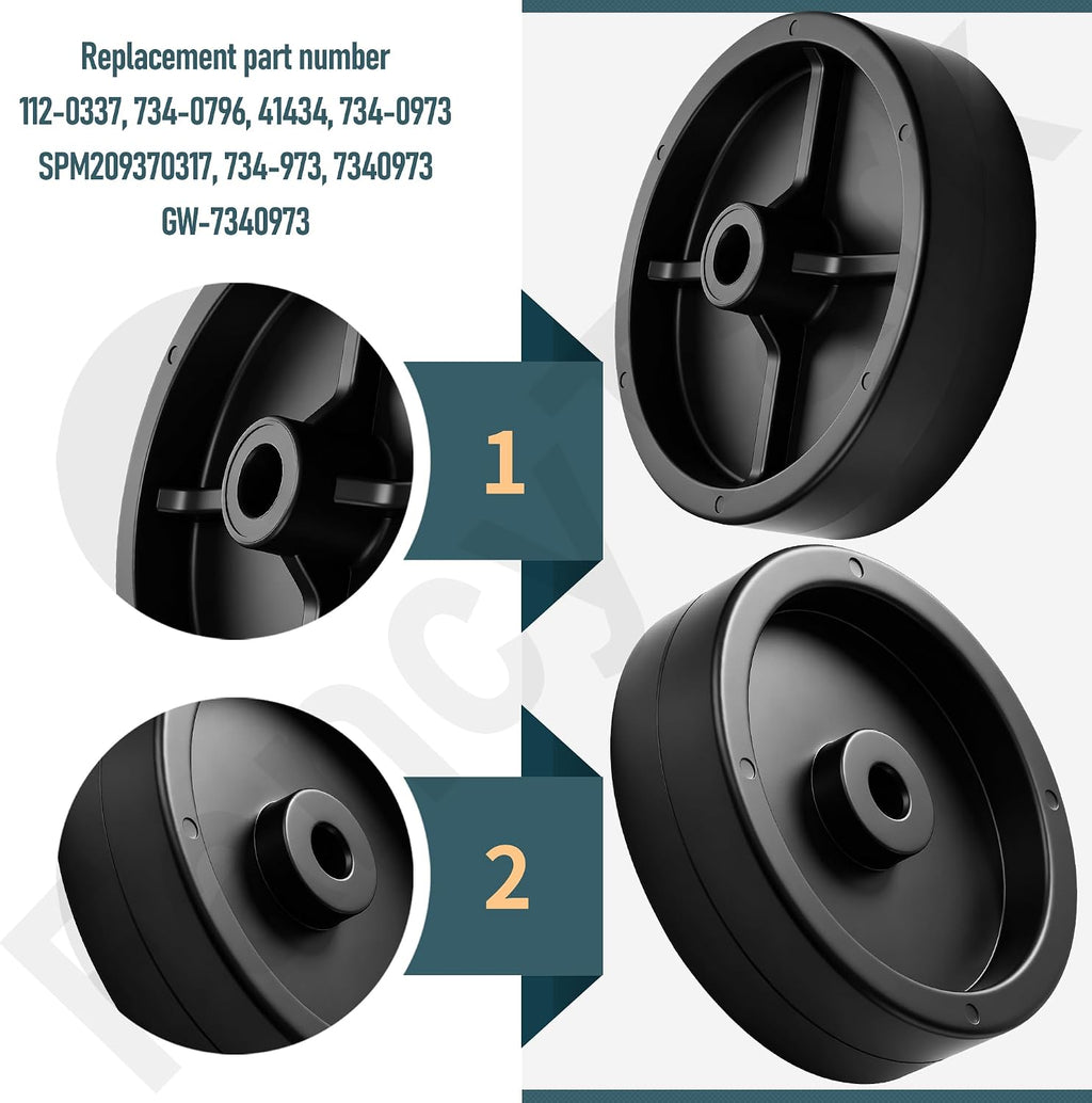 734-0973 Mower Deck Wheels Kit for 32" 38" 42" 44" 46" 48" Riding Mower