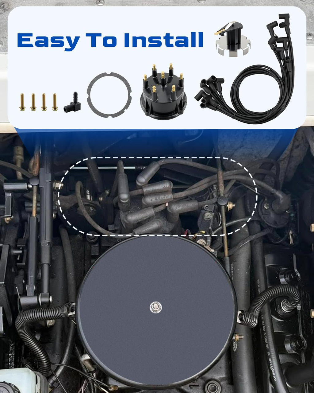 4.3L V6 Ignition Tune Up Kit Fit for MerCruiser Mercury Thunderbolt