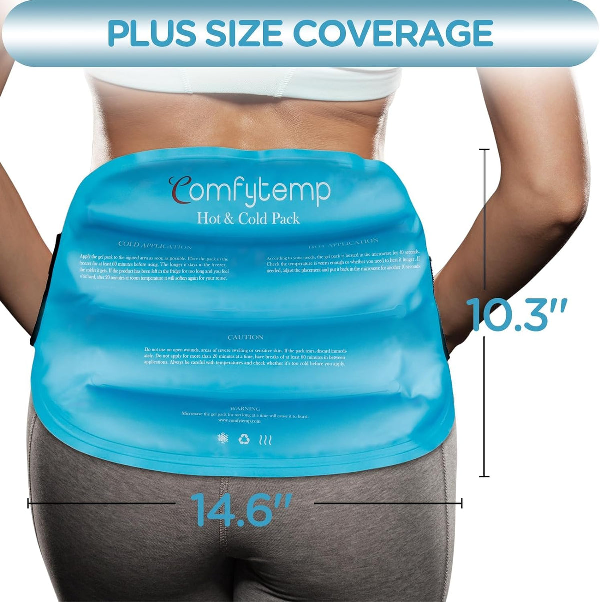 Large Ice Pack for Injuries Reusable Gel Back Pack Pain Relief