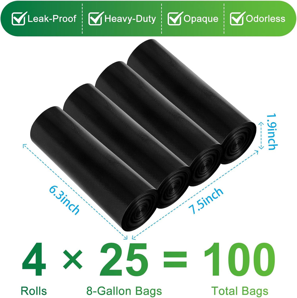 Portable Toilet Bags - 8 Gallon Camping Toilet Bags, Biodegradable Travel Potty Bag for Portable Toilet, Thickened