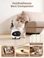 5MP Wireless Security Camera Indoor, Home Pet Robot Companion