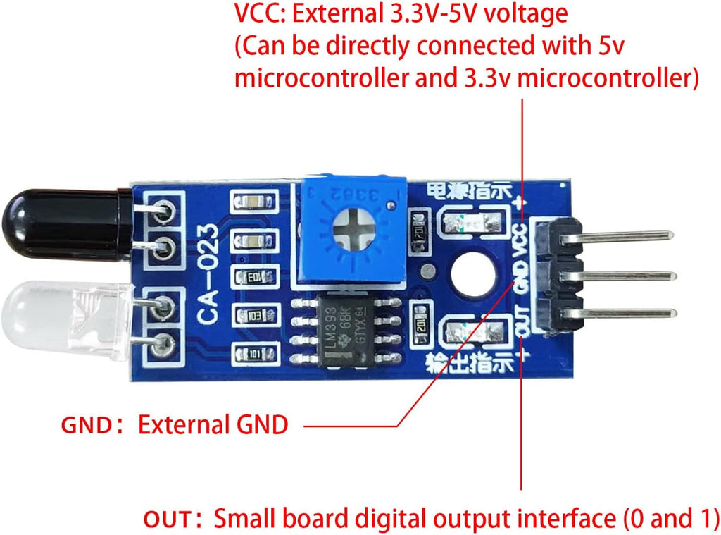 10Pcs IR 3 Wire Flame Detection Sensors Module IR Flame Detector Obstacle Avoidance Robotics Obstacle Avoidance