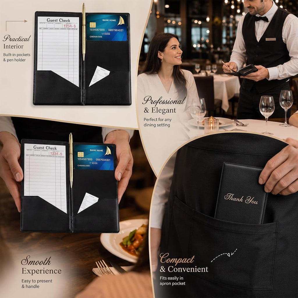60 Pcs Check Presenters for Restaurants, Guest Bill Card Holders Restaurant Check Presenters Restaurant Tip Holders
