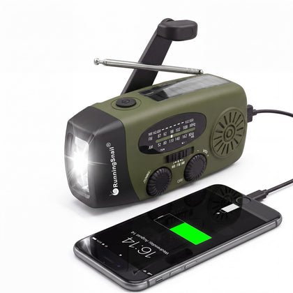 Hand Crank Emergency Radio with LED Flashlight for Emergency