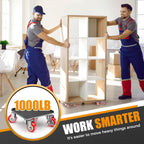 Furniture Dolly, 1000LBS Furniture Movers with Wheels