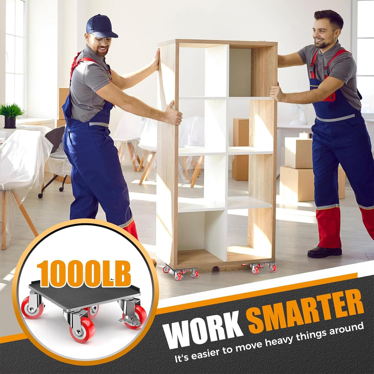 Furniture Dolly, 1000LBS Furniture Movers with Wheels