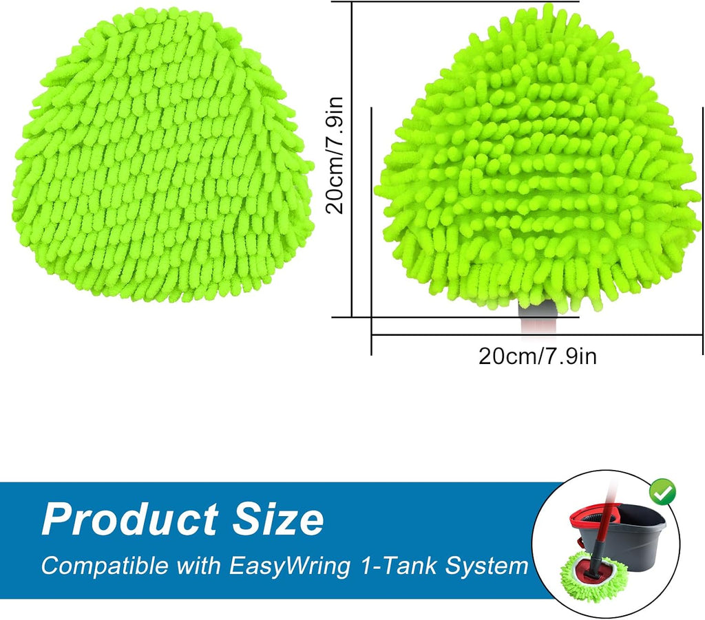 Mop Replace Head for O Cedar, Spin Mop Heads Replacements for Ocedar Easywring 1 Tank Spin Mop, Chenille Duster for