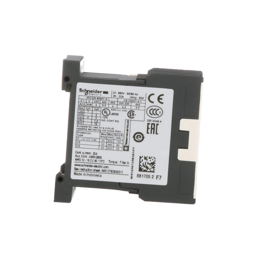 SCHNEIDER ELECTRIC LC1K1210F7 -Square D 3-POLE MINI CONTACTOR 110V