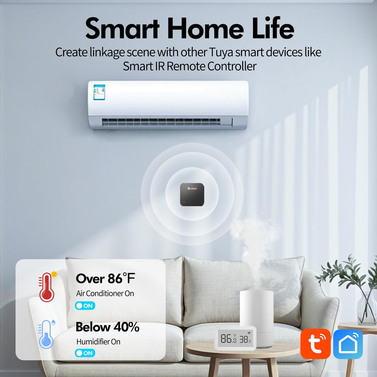 eMylo WiFi Thermometer Hygrometer, Smart Indoor Temperature Humidity Sensor