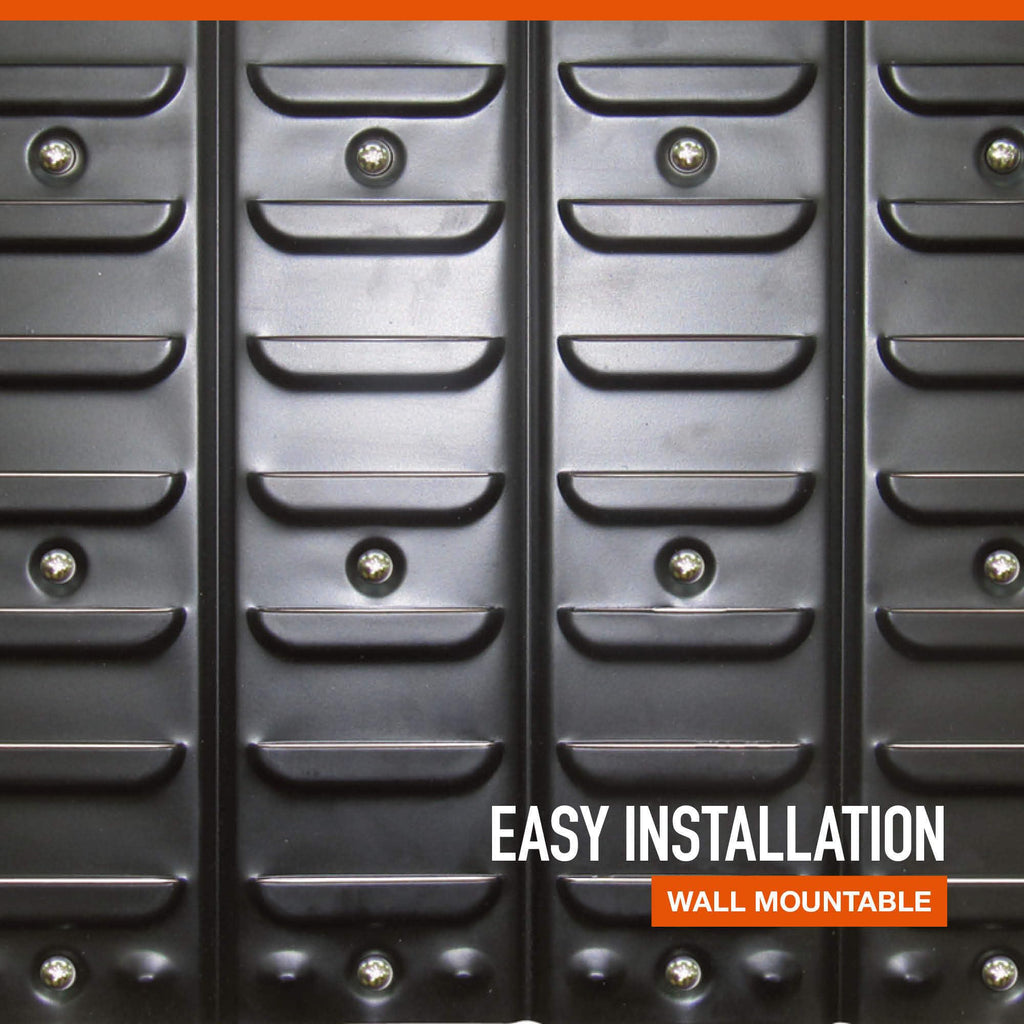 Metal Louvered Panel System with 24 Bins, 80-Lb. Capacity