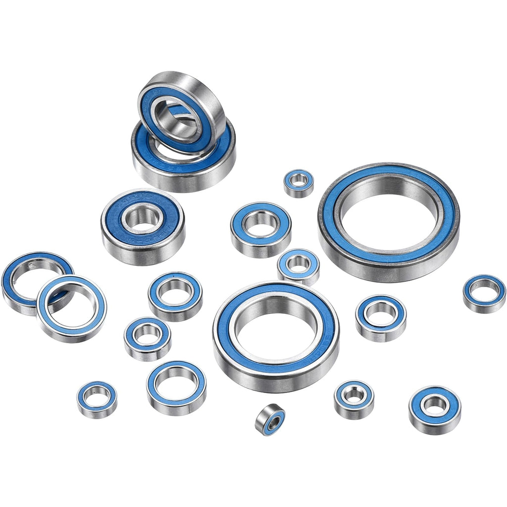 uxcell 5 Pcs 608-2RS Micro Bearings, 8x22x7mm Chrome Steel, ABEC7